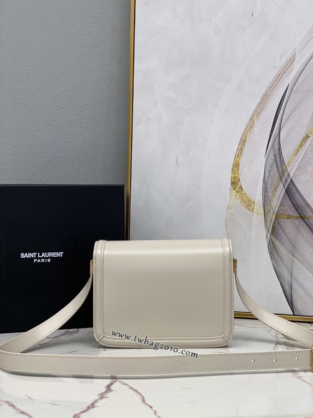 YSL专柜款女包 聖羅蘭經典款MONOGRAM金屬旋扣小號郵差包 YSL肩背斜挎包 634306  jjh1108